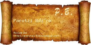 Parotzi Bánk névjegykártya